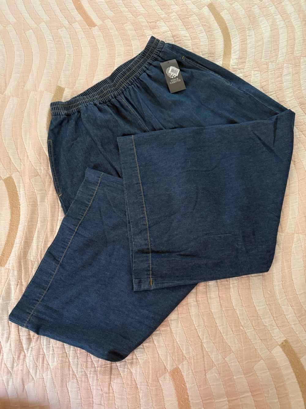 Vince Camuto Navy Blue Elastic Waist Pants
